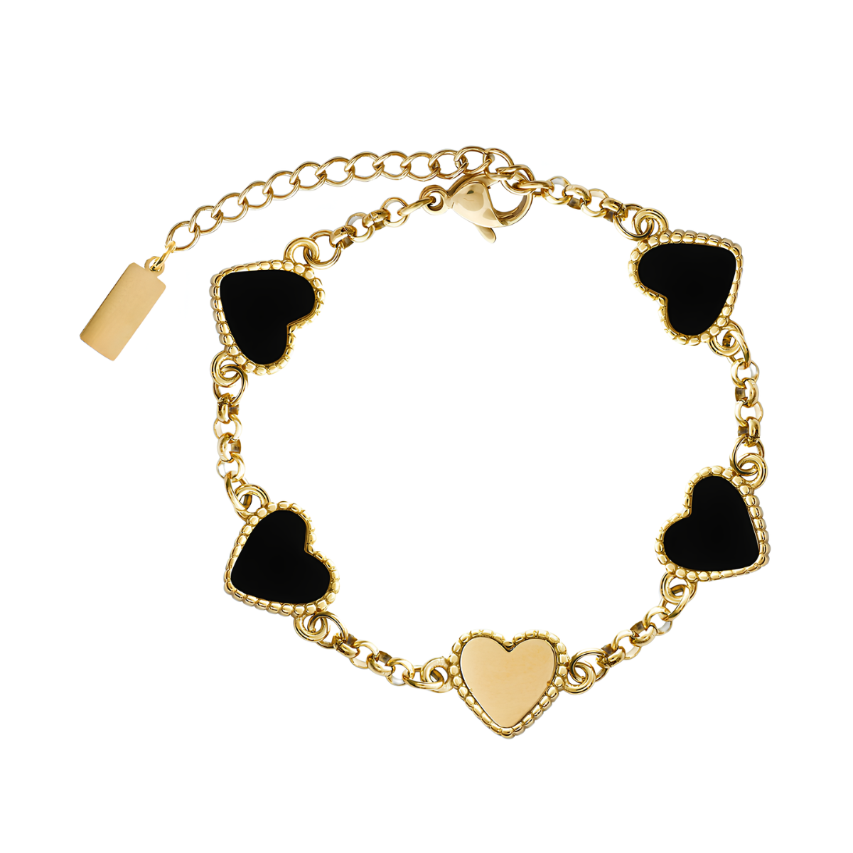 Obsidian Heart Bracelet