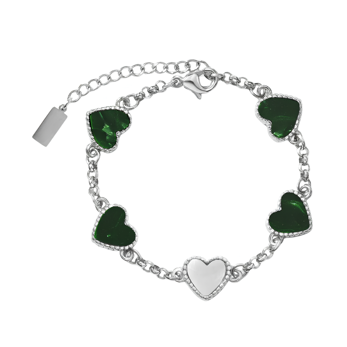 Obsidian Heart Bracelet