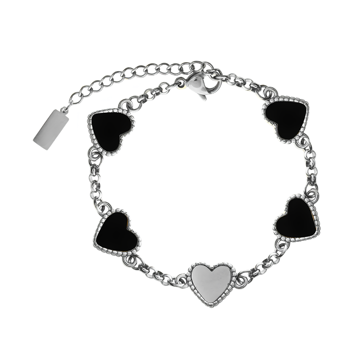 Obsidian Heart Bracelet