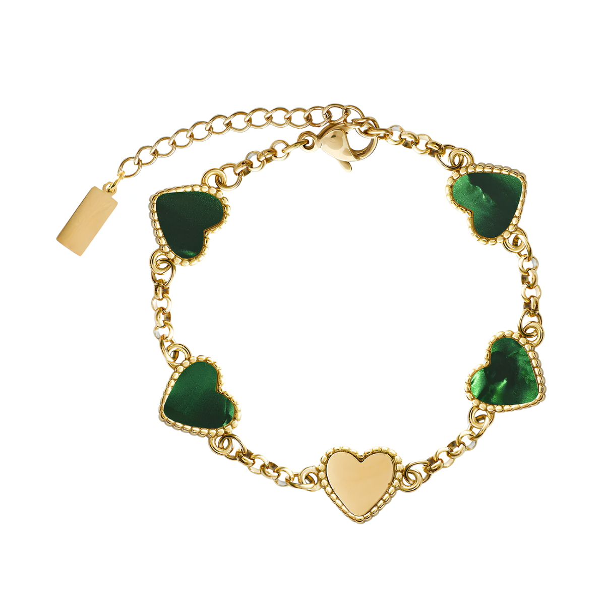 Obsidian Heart Bracelet