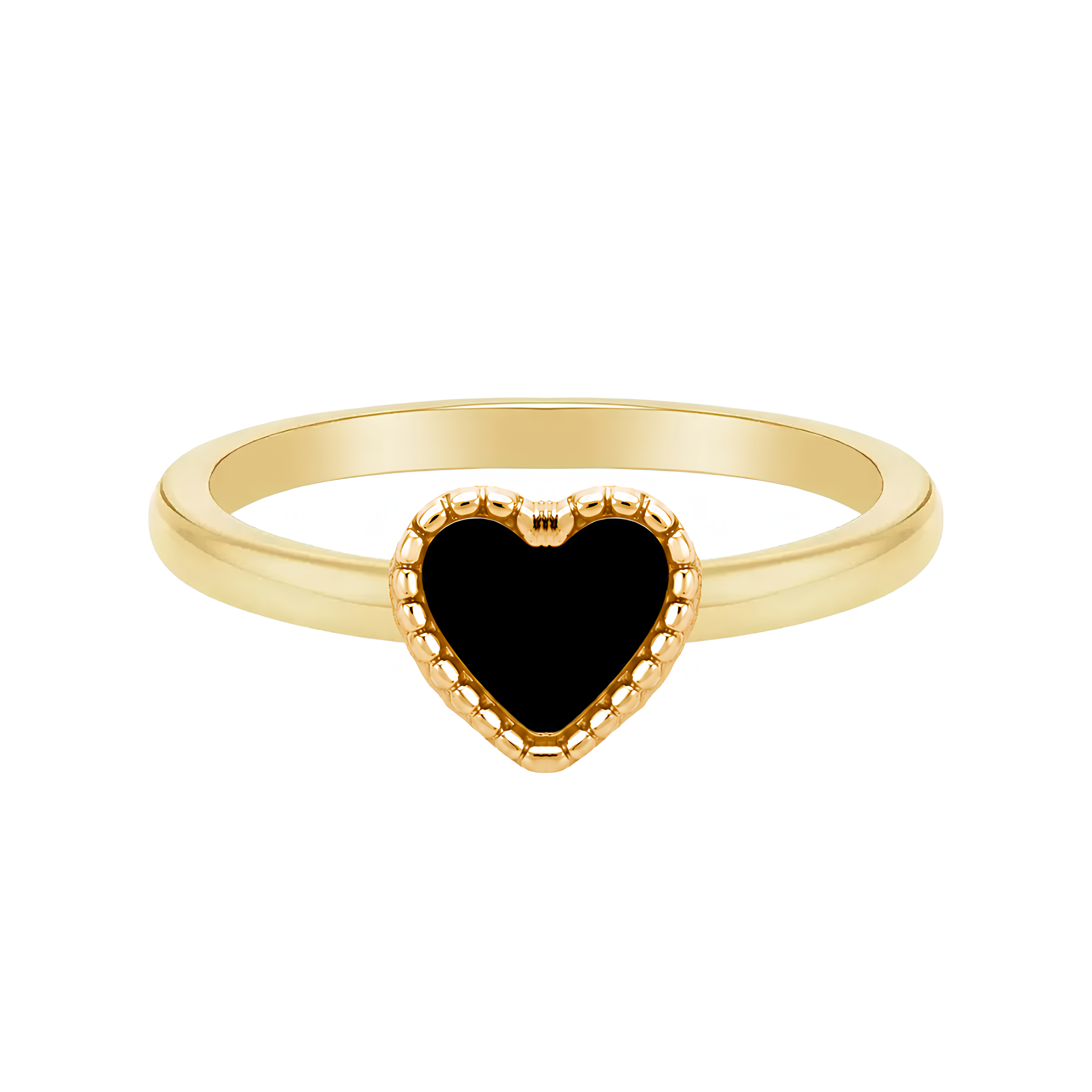 Obsidian Heart Ring